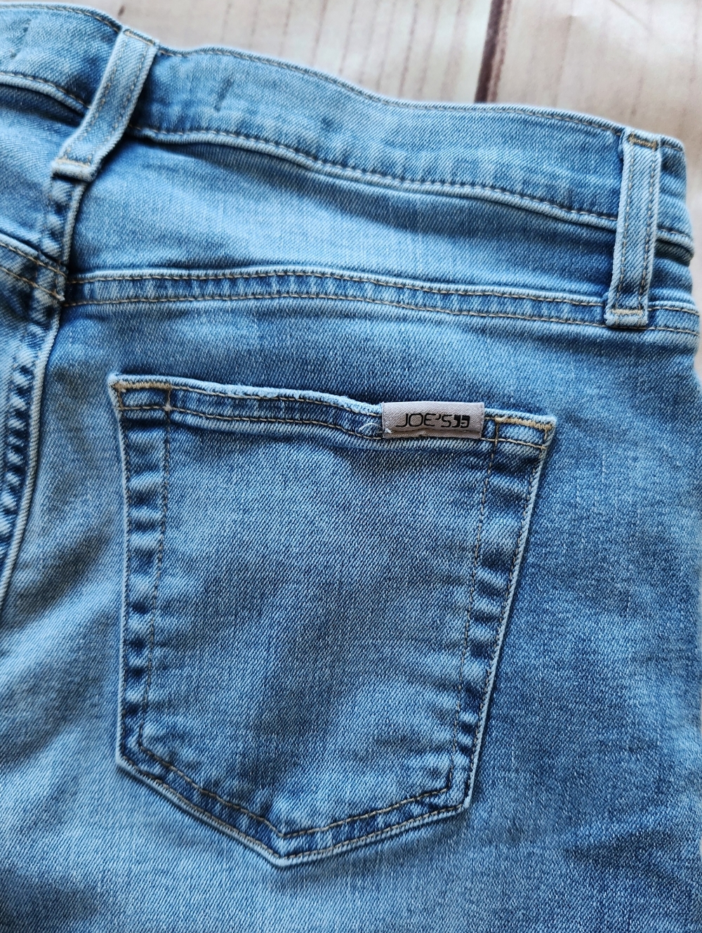 Joe's Jeans Wide Leg High Waist Raw Hem Cropped Jeans Blue, Women's Size 29 - Picture 6 of 9